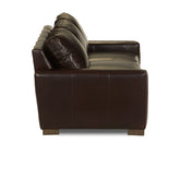 Classic Home Rivera Large Sofa With Track Arm, Lawson Leather, Fudge Model 6RIV503TLLWFUD